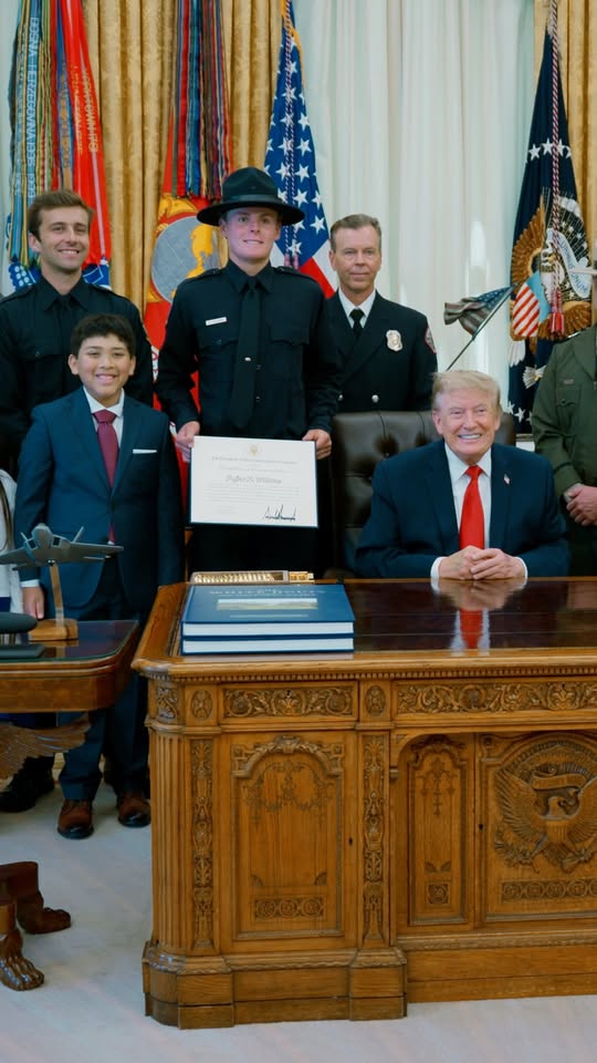 Viral Reel about a lifeguard hero welcomed to the Oval Office