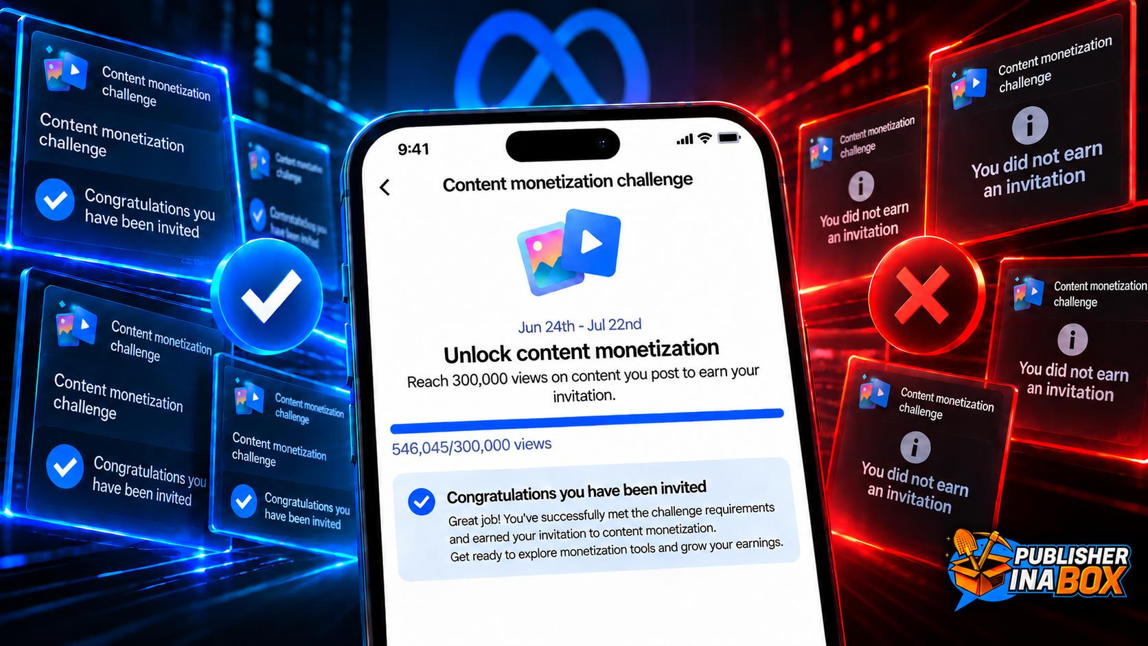 Content Monetization invite wave
