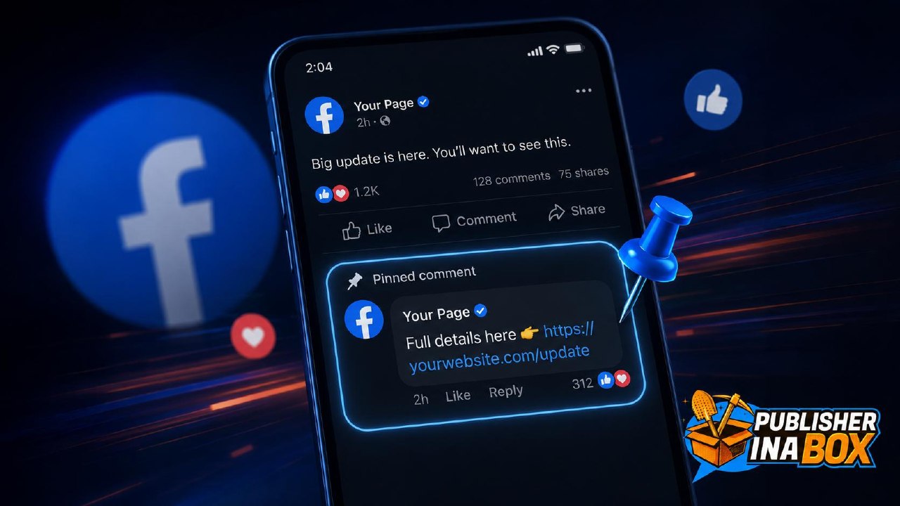 Facebook pin first comment feature for Meta One